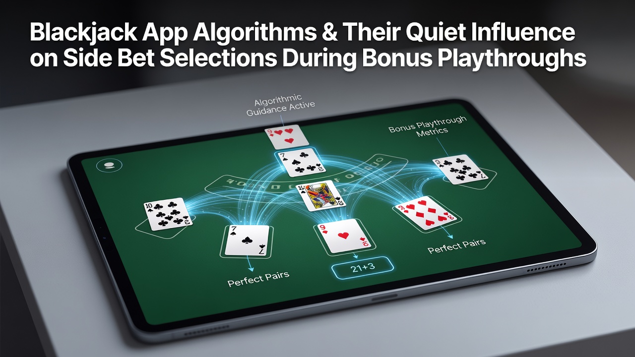 Blackjack app interface showing side bet options during bonus rounds