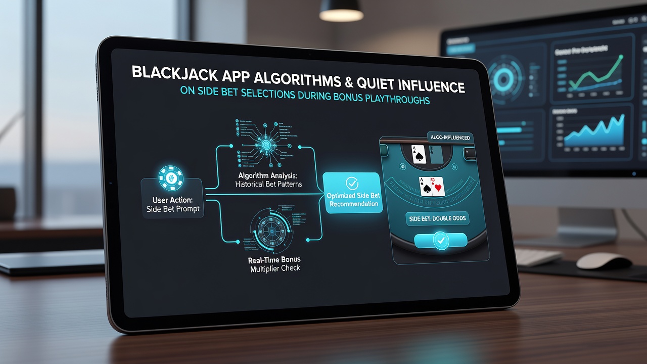 Data visualization of side bet selection rates in blackjack apps under bonus conditions